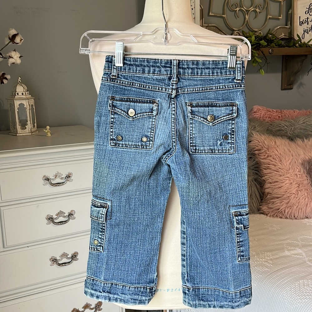 Vintage Denim Capris Jean Girls 8 Slim Arizona Jean Company Cropped - Picture 4 of 14